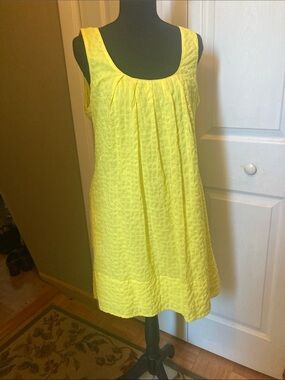 J. Crew Bright Yellow Sleeveless Mini Shift Dress. Size 10